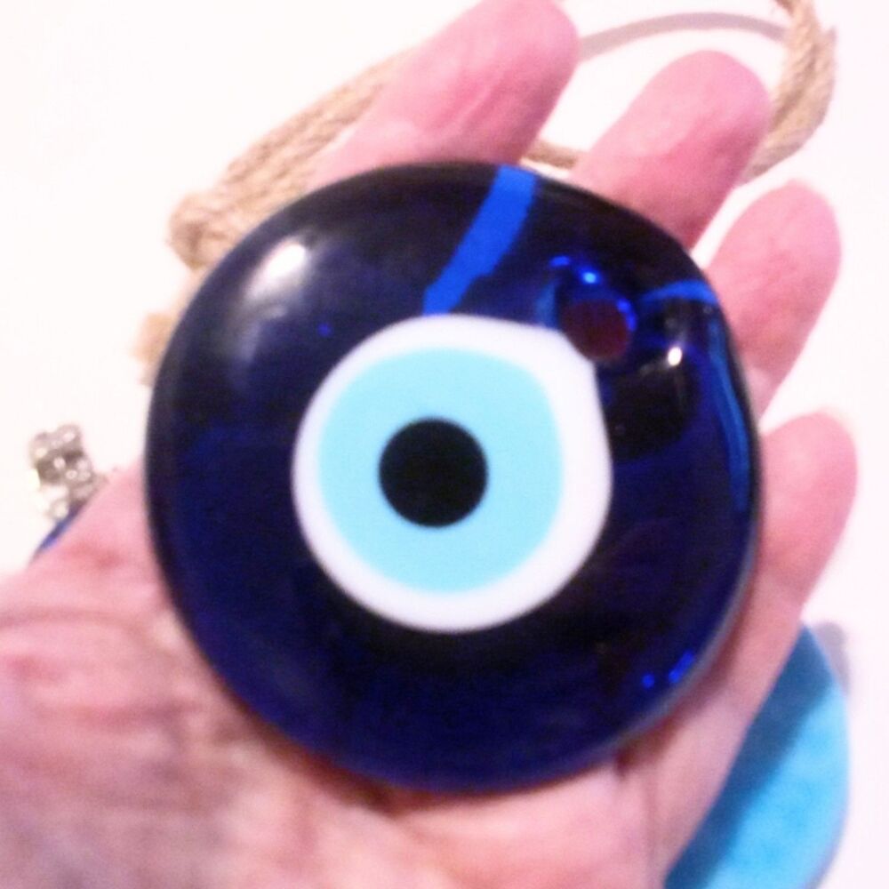 Lot of Three Glass Evil Eye Charms Pendants or Amulets - Picture 5 of 5